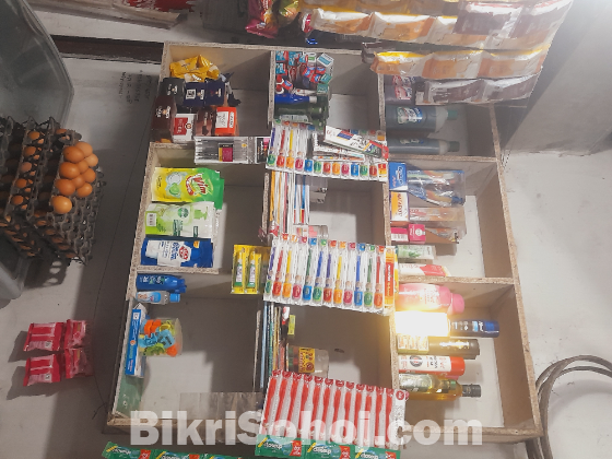 দোকানের মালামাল রাখার খোপ।